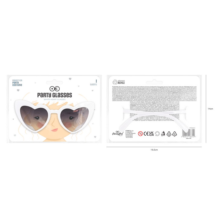 Okulary przeciwsłoneczne Serca białe