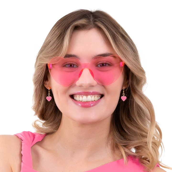Imprezowe okulary Serca różowe