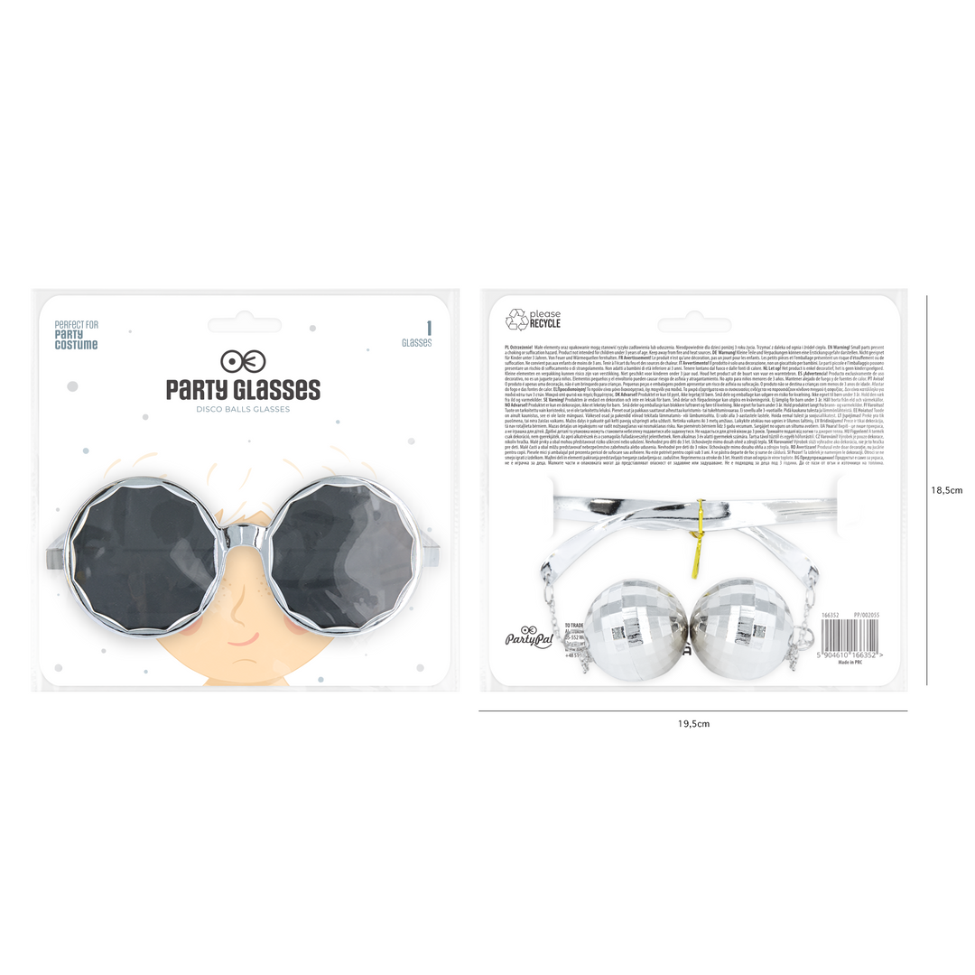 Imprezowe okulary Silver Disco