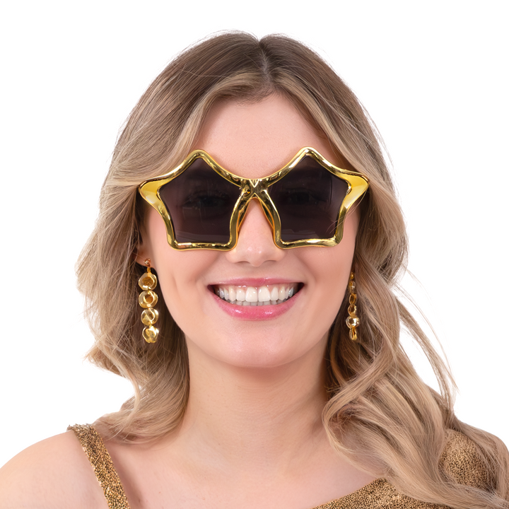 Imprezowe okulary Gwiazdy złote