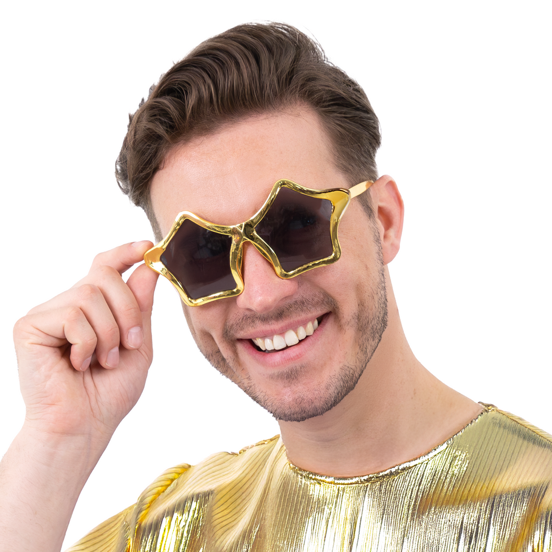 Imprezowe okulary Gwiazdy złote