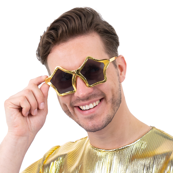Imprezowe okulary Gwiazdy złote