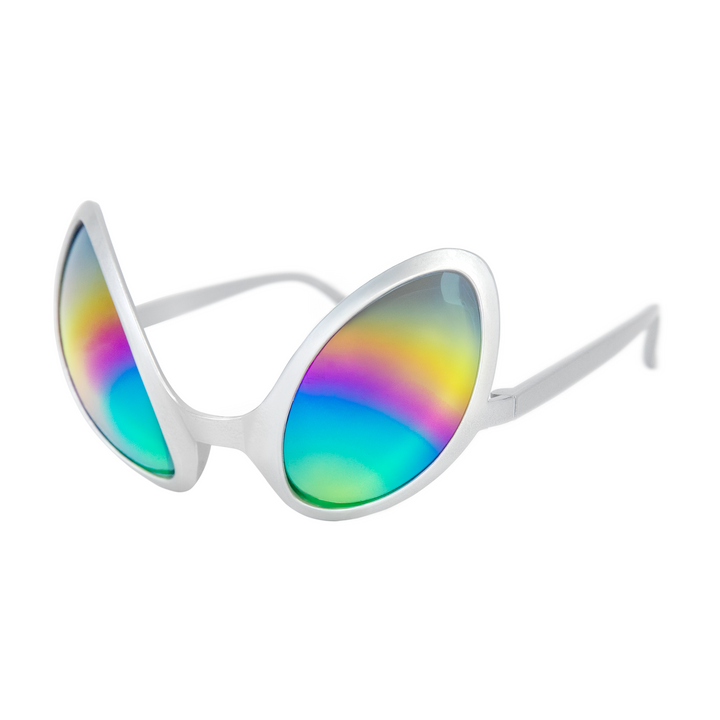Imprezowe okulary UFO srebrne