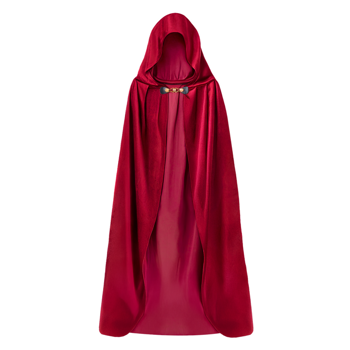 Peleryna z kapturem z aksamitu burgundowa 120 cm