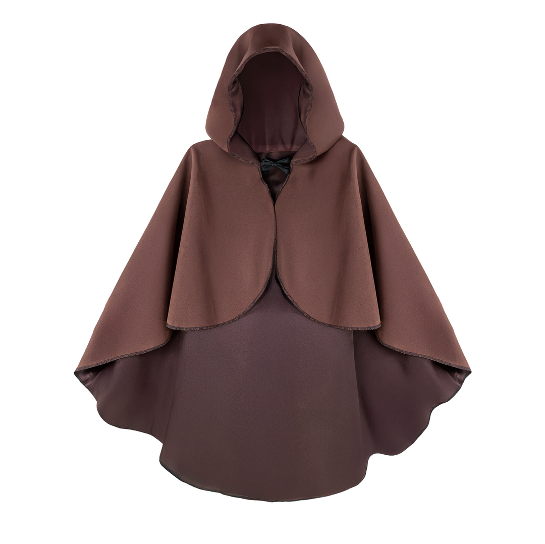 Peleryna z kapturem brązowa 90 cm