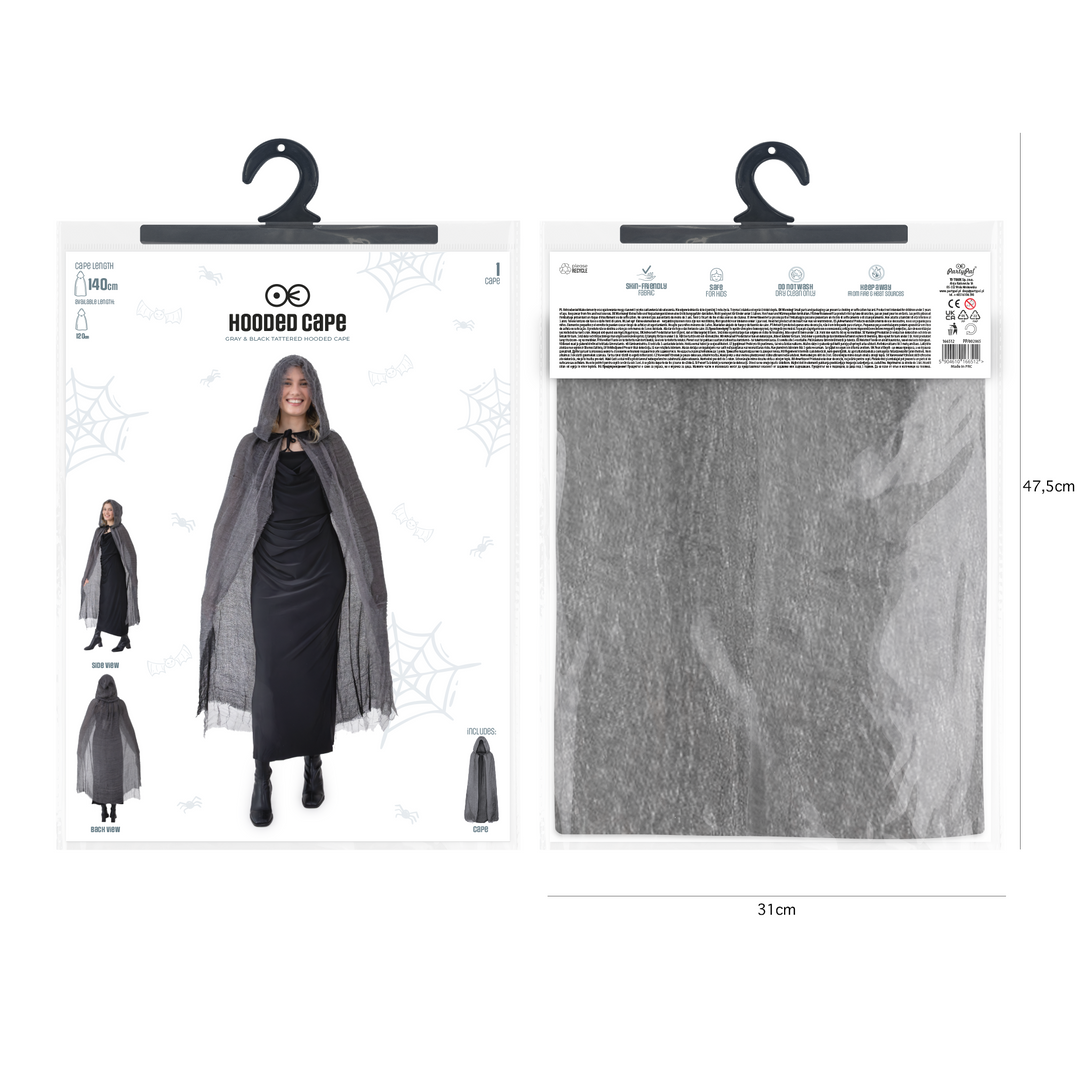 Peleryna z kapturem 140 cm