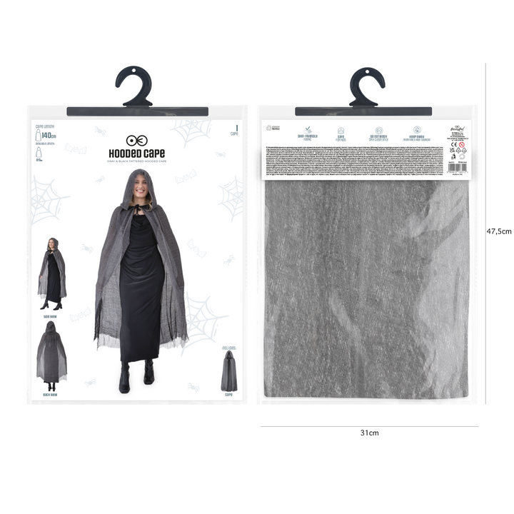 Peleryna z kapturem 140 cm