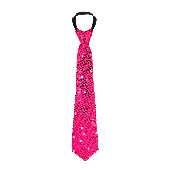 Krawat cekinowy różowy