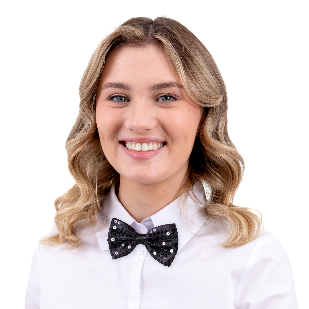 Mucha cekinowa czarna