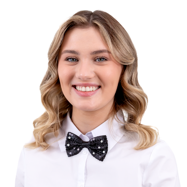 Mucha cekinowa czarna