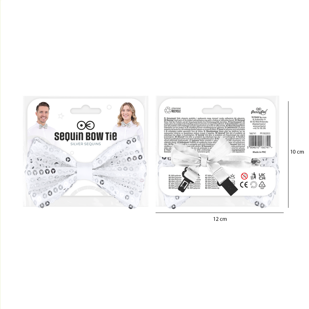 Mucha cekinowa srebrna