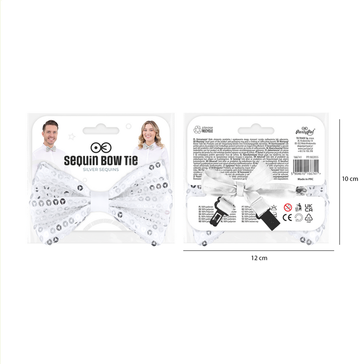 Mucha cekinowa srebrna