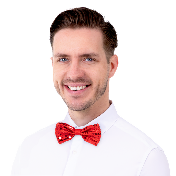 Mucha cekinowa czerwona