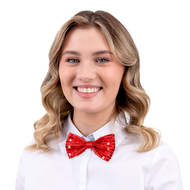 Mucha cekinowa czerwona