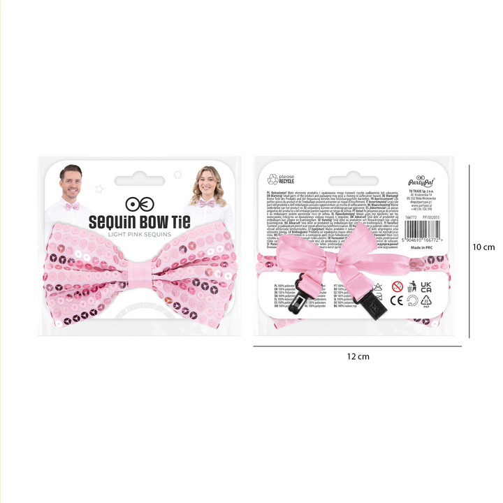 Mucha cekinowa jasny róż