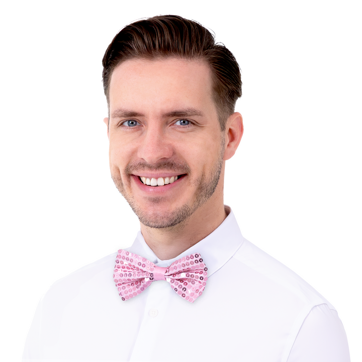 Mucha cekinowa jasny róż