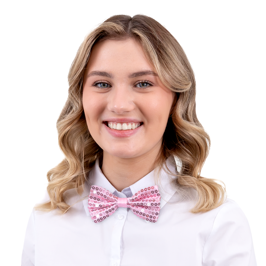 Mucha cekinowa jasny róż