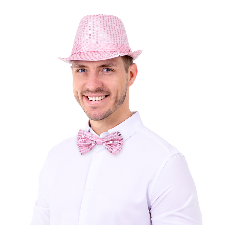 Mucha cekinowa jasny róż