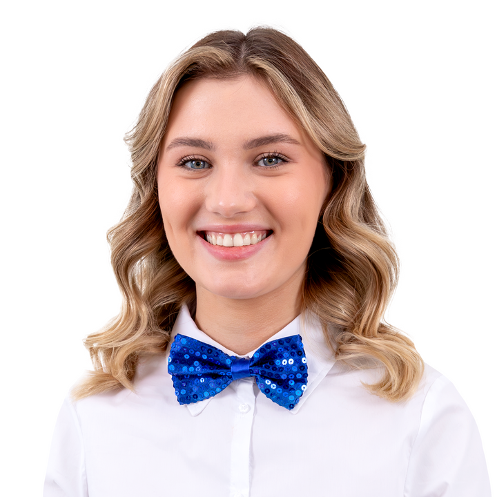 Mucha cekinowa kobaltowa