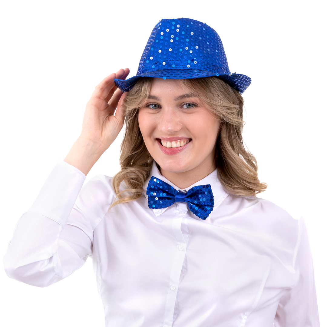 Mucha cekinowa kobaltowa