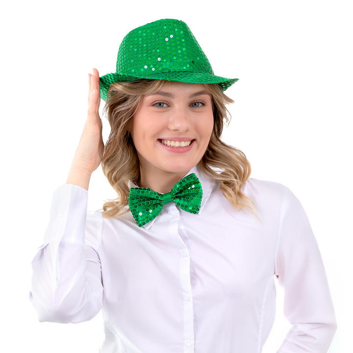 Mucha cekinowa zielona