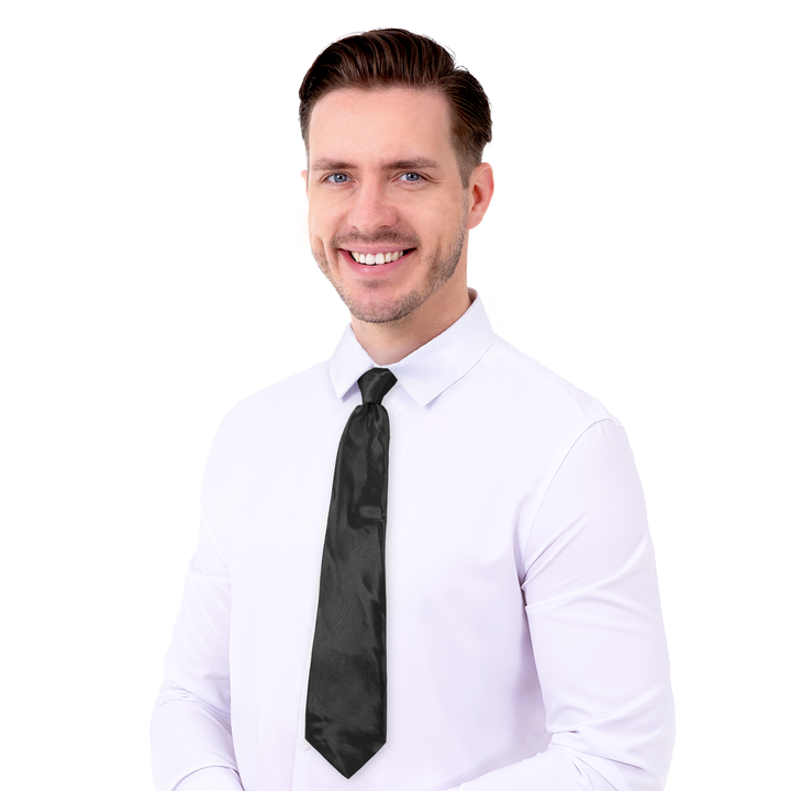 Krawat satynowy czarny