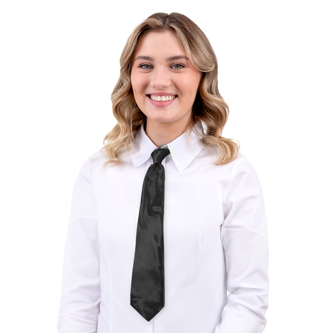 Krawat satynowy czarny