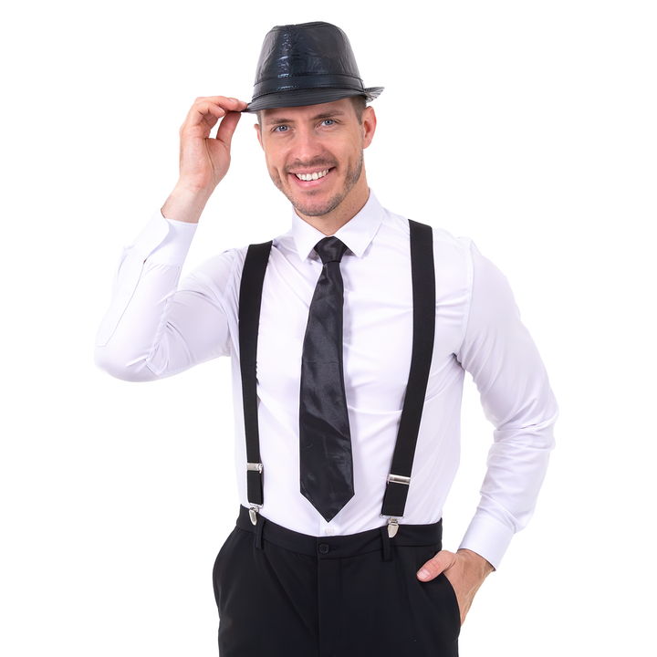 Krawat satynowy czarny