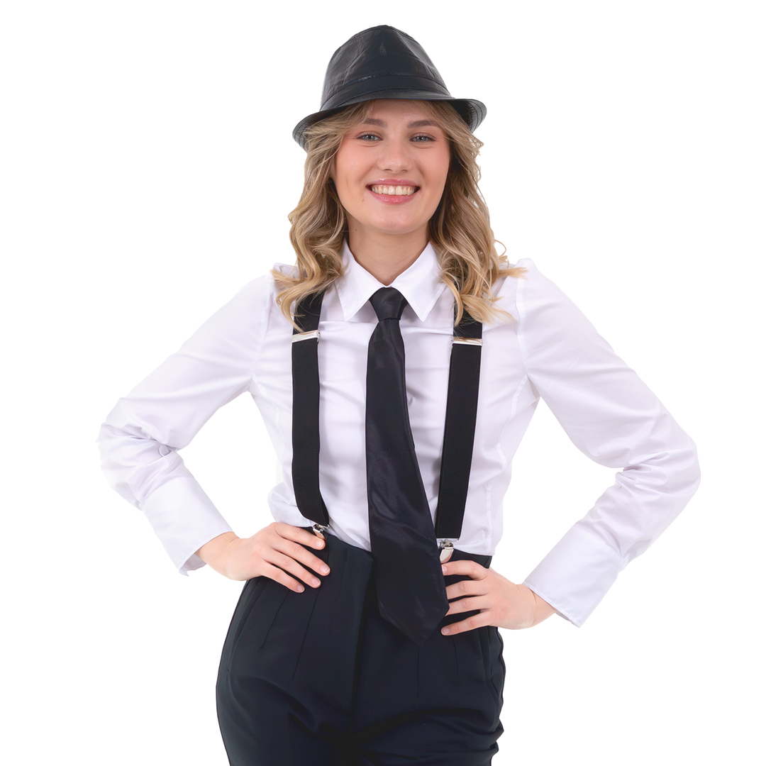 Krawat satynowy czarny