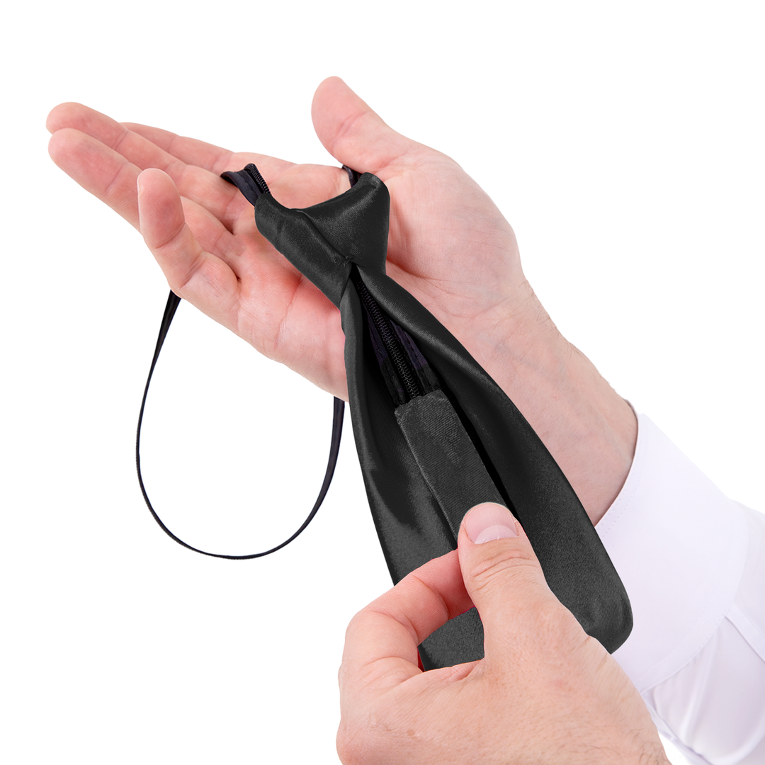 Krawat satynowy czarny