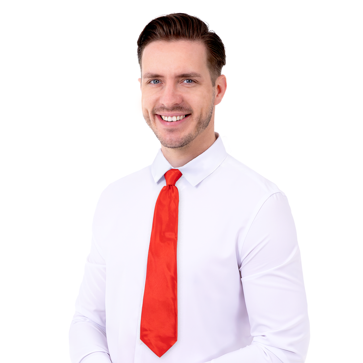 Krawat satynowy czerwony