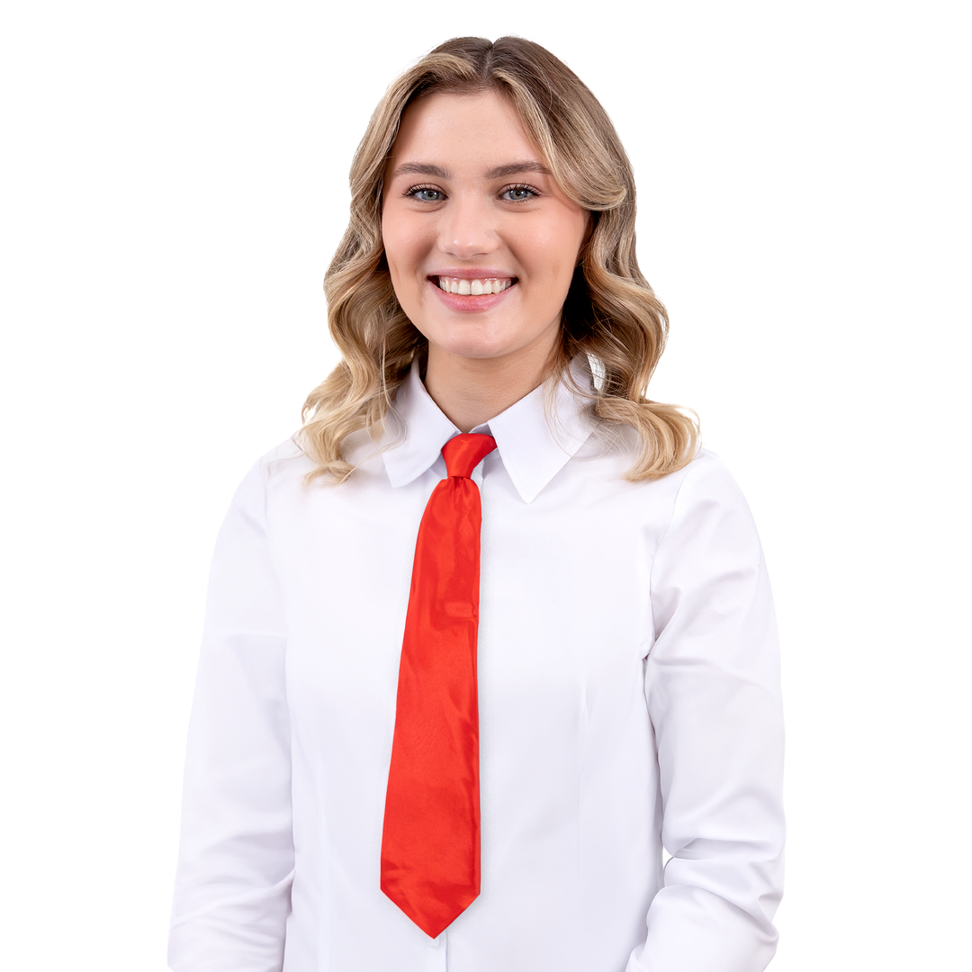 Krawat satynowy czerwony