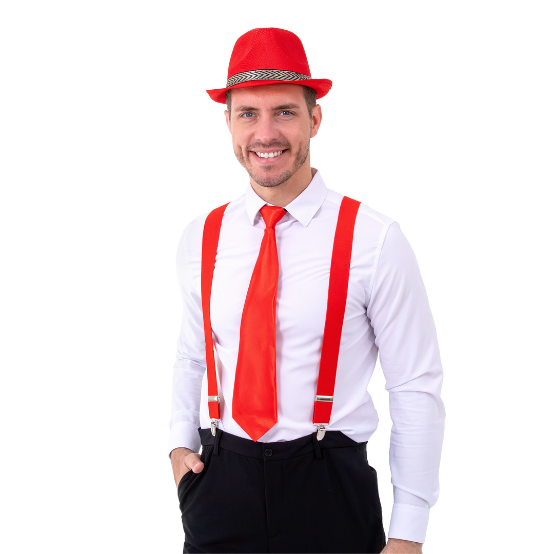 Krawat satynowy czerwony