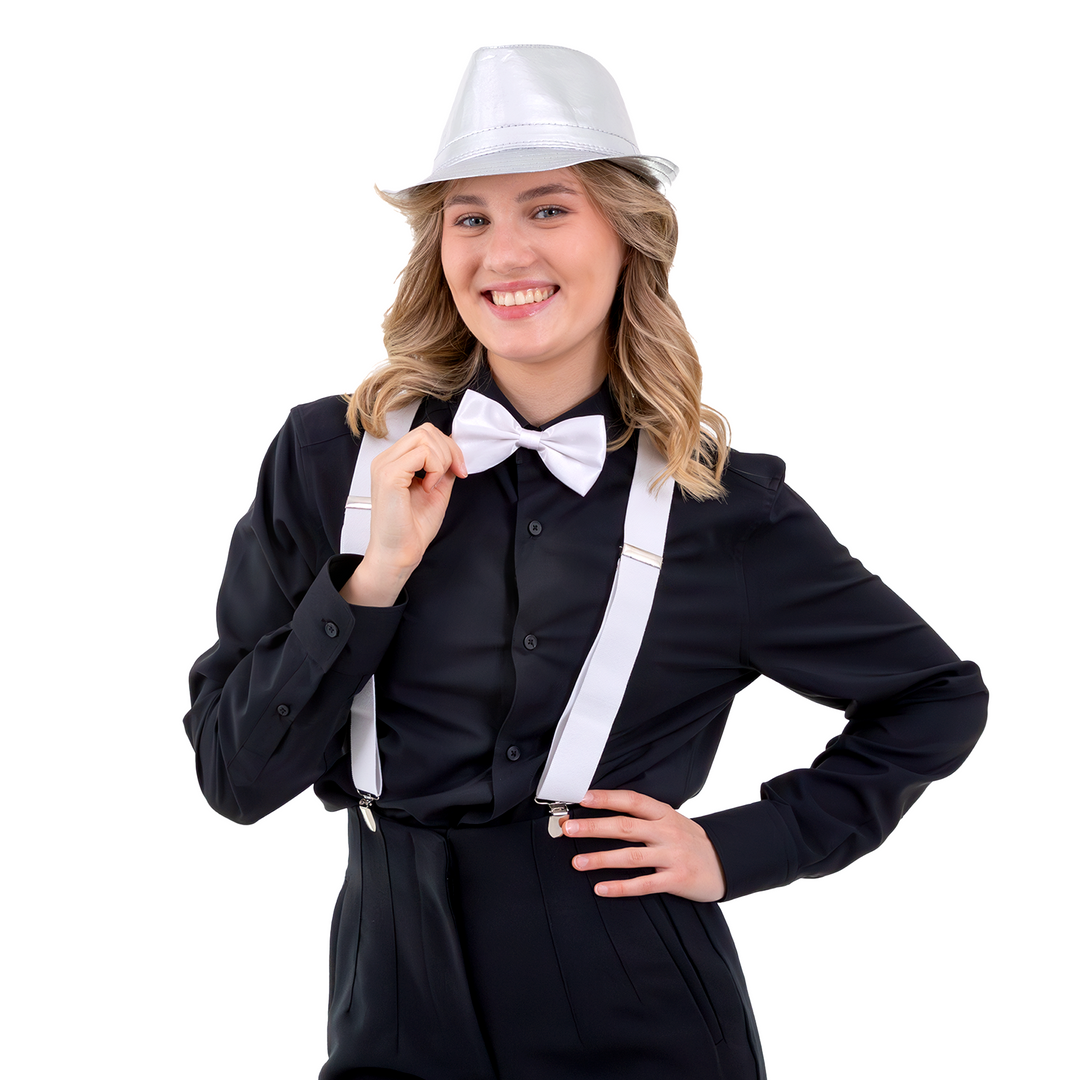 Mucha satynowa biała