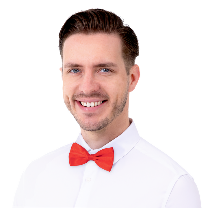 Mucha satynowa czerwona