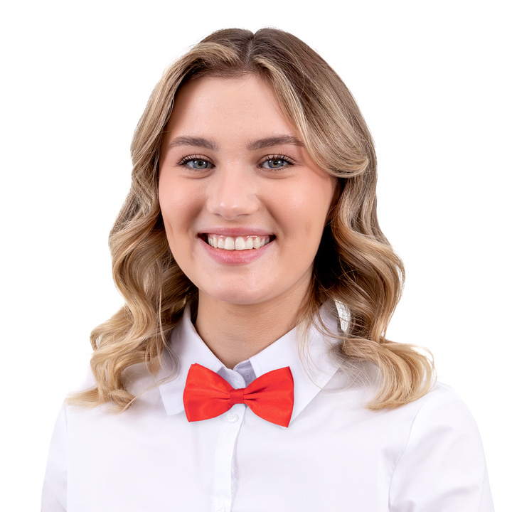 Mucha satynowa czerwona