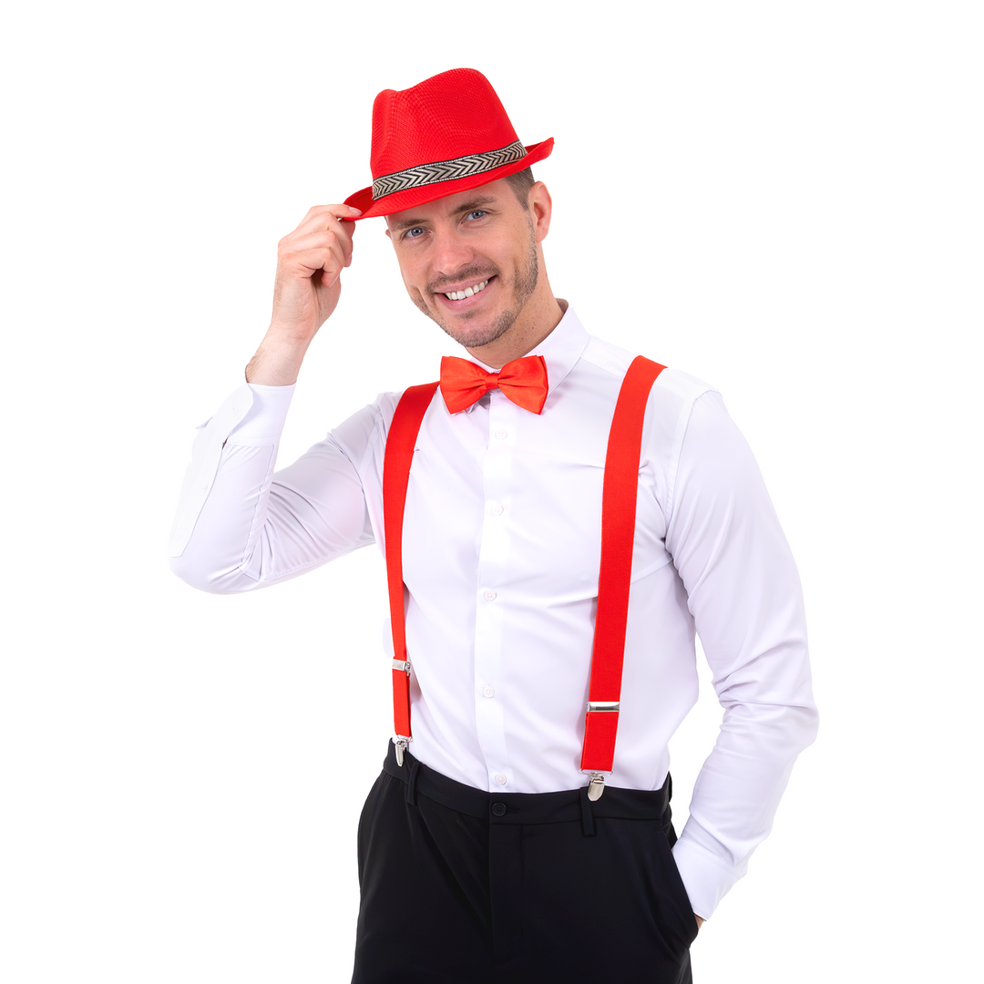 Mucha satynowa czerwona