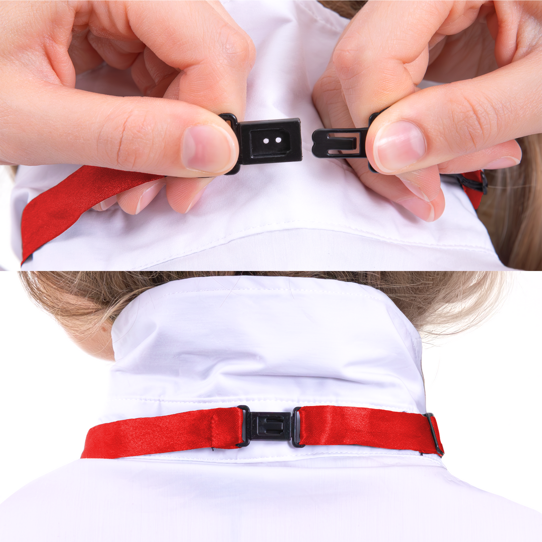 Mucha satynowa czerwona