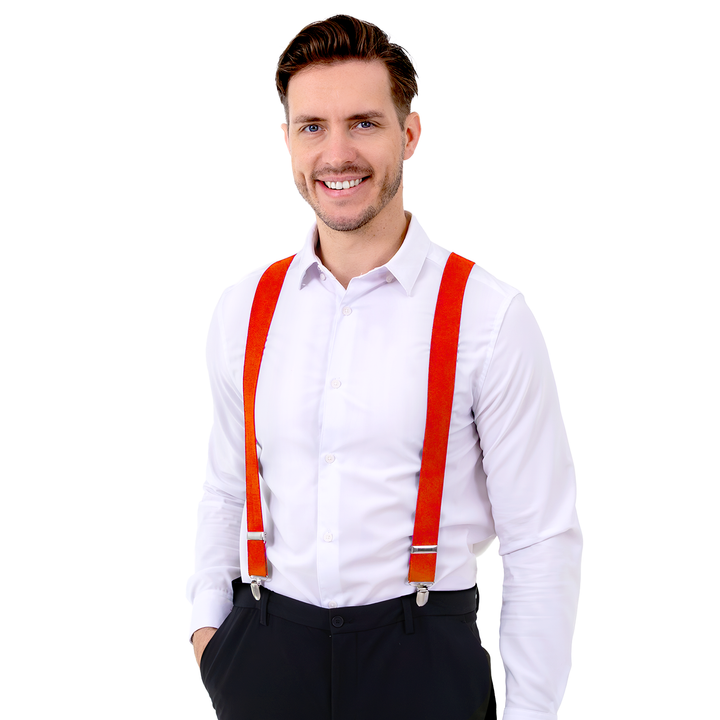 Szelki do spodni czerwone