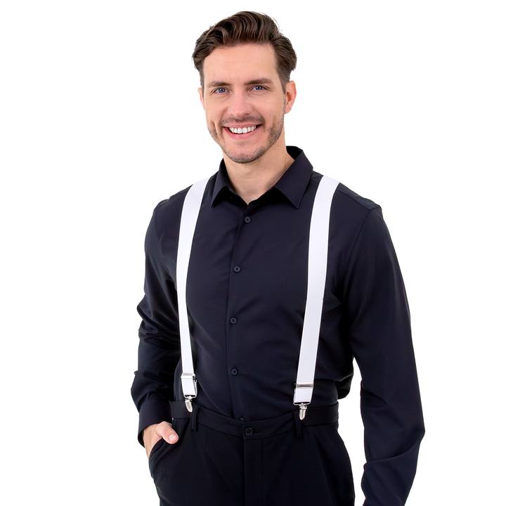 Szelki do spodni białe