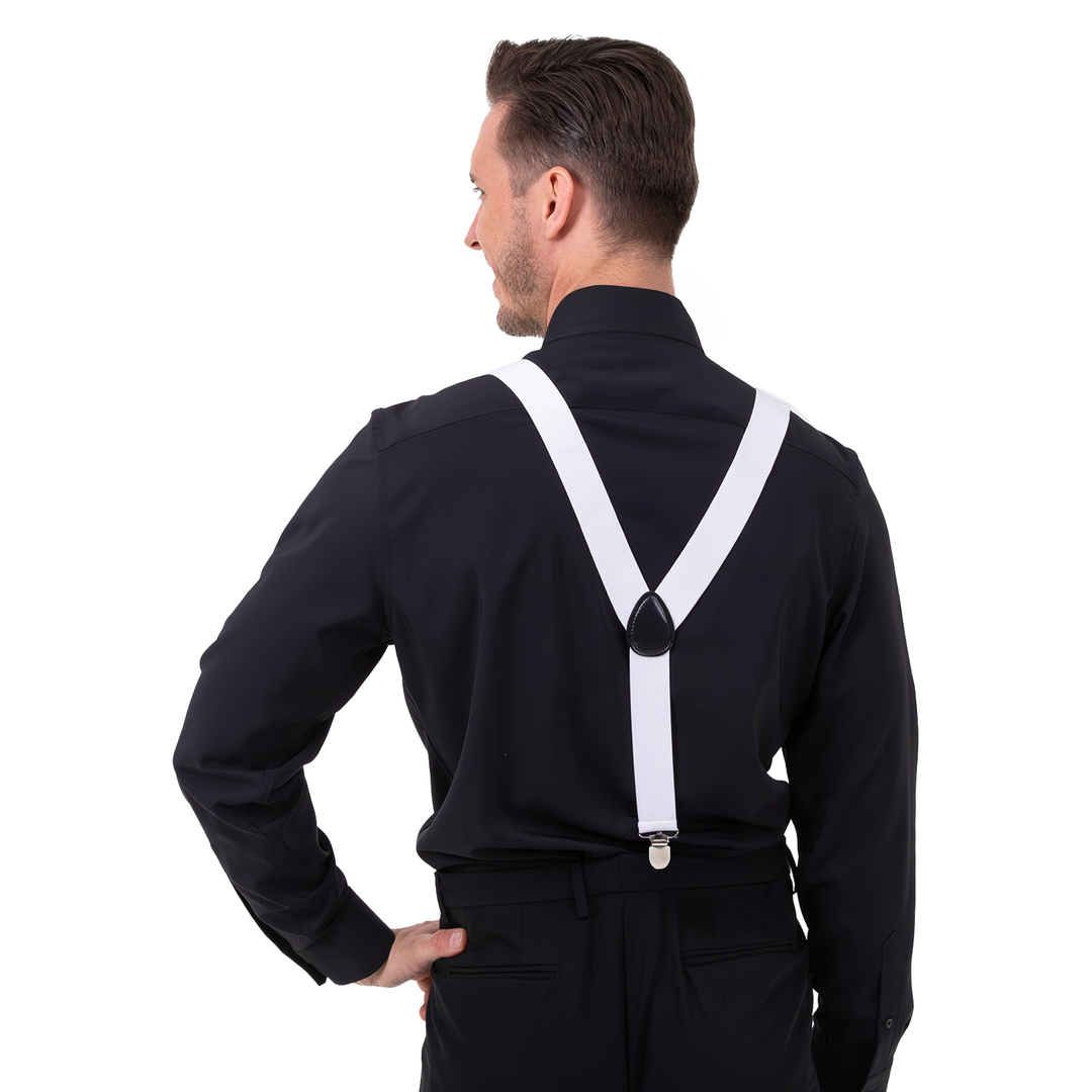 Szelki do spodni białe