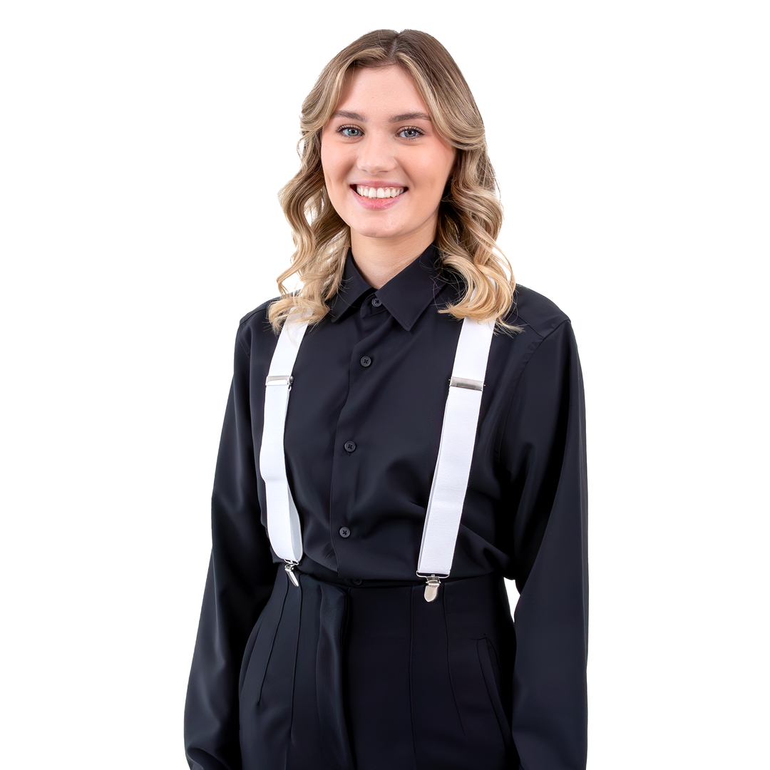 Szelki do spodni białe