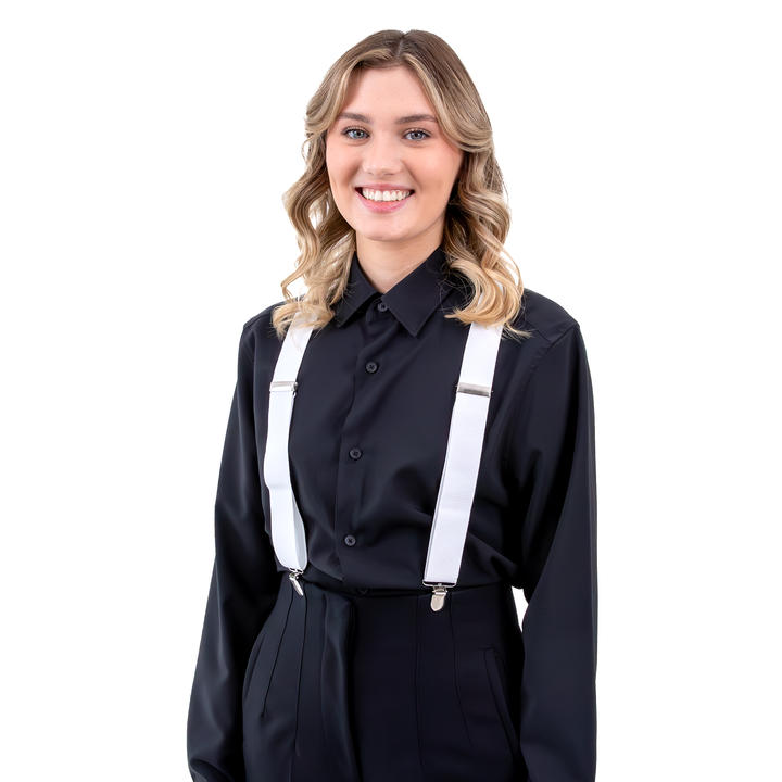 Szelki do spodni białe