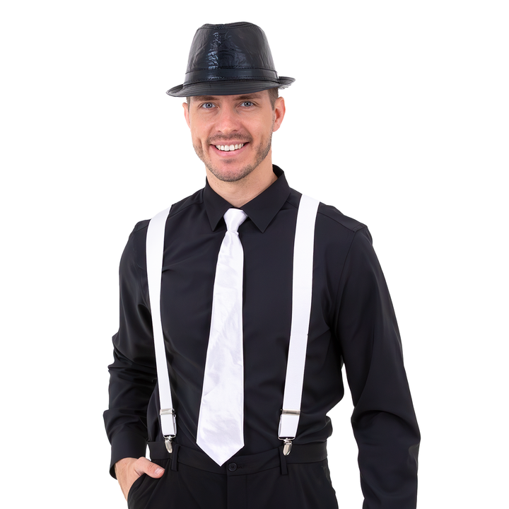 Szelki do spodni białe