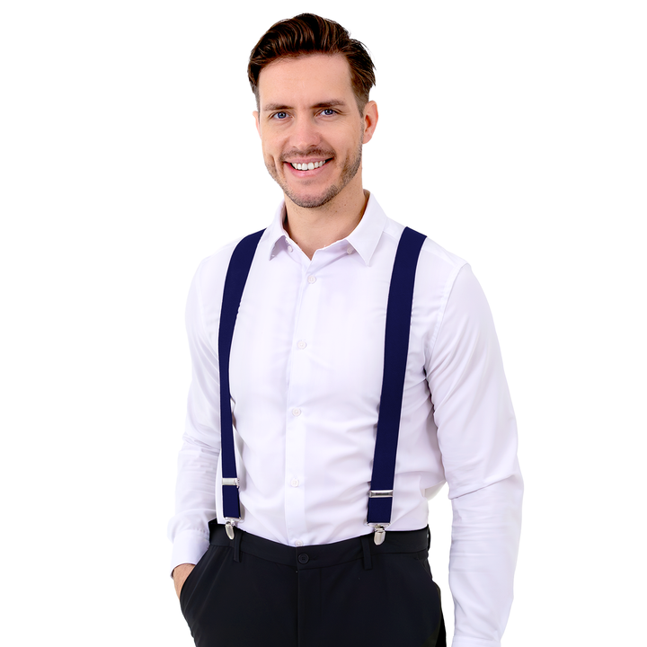 Szelki do spodni granatowe