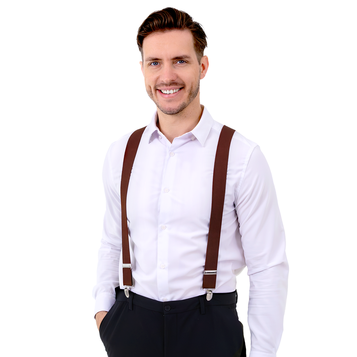 Szelki do spodni brązowe