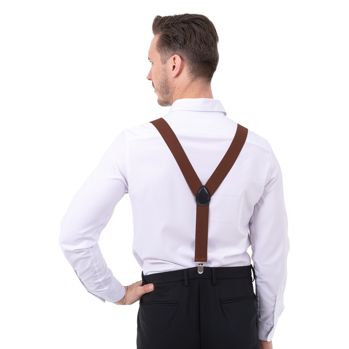 Szelki do spodni brązowe