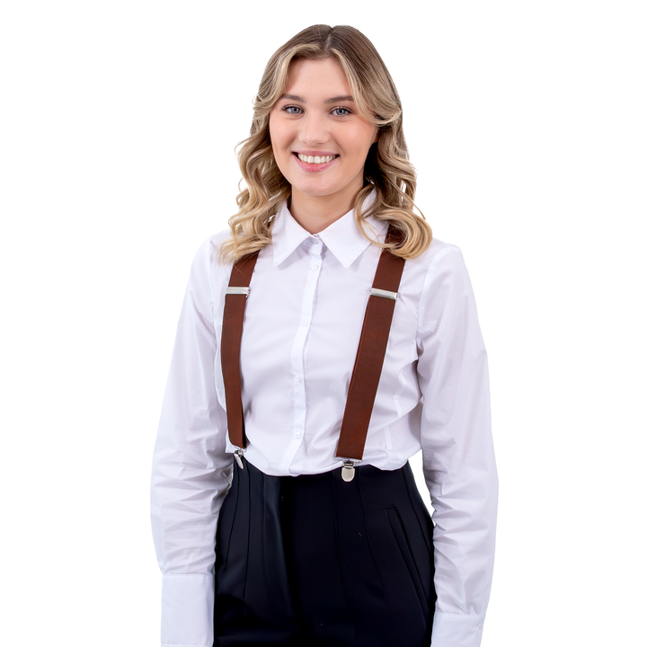 Szelki do spodni brązowe