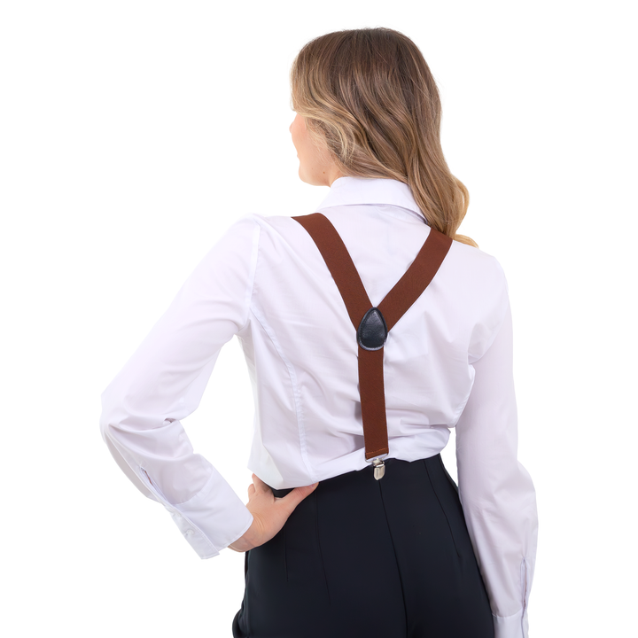 Szelki do spodni brązowe