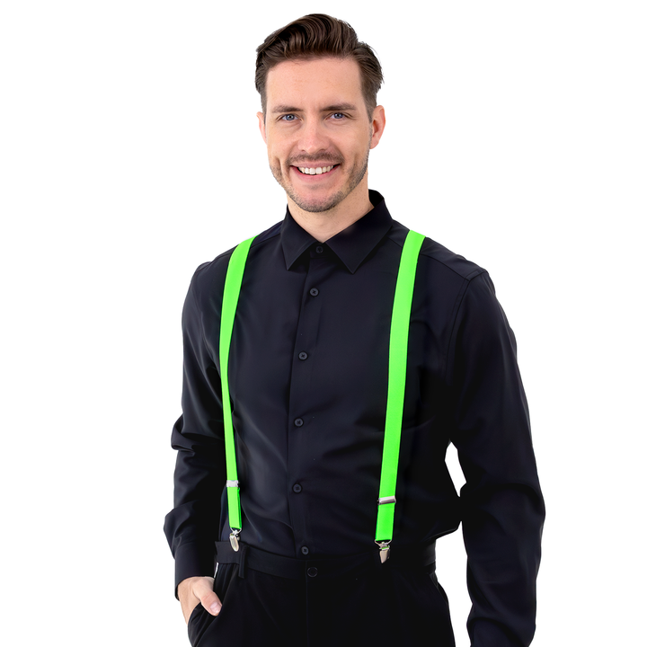 Szelki do spodni neonowe zielone